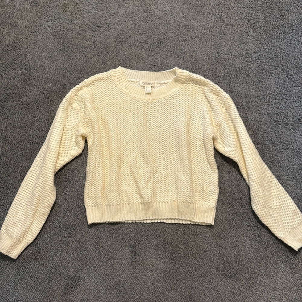 F21 cropped sweater
